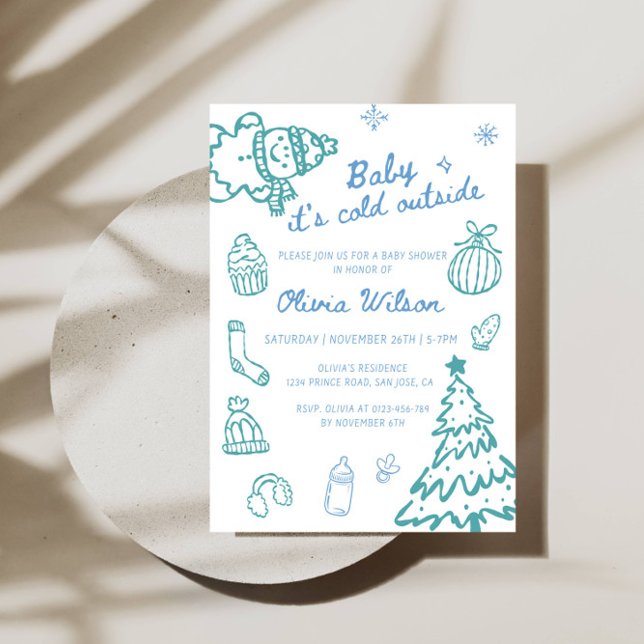 Invitación Baby It’s Cold Outside Winter Baby Shower Party  (Subido por el creador)