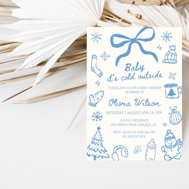 Invitación Baby It’s Cold Outside Winter Baby Shower Party (Subido por el creador)