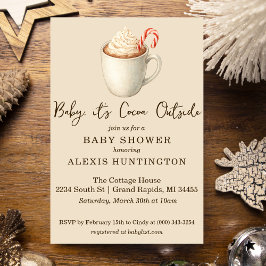 Invitación Baby, it's Cocoa Outside Baby Shower Invitation
