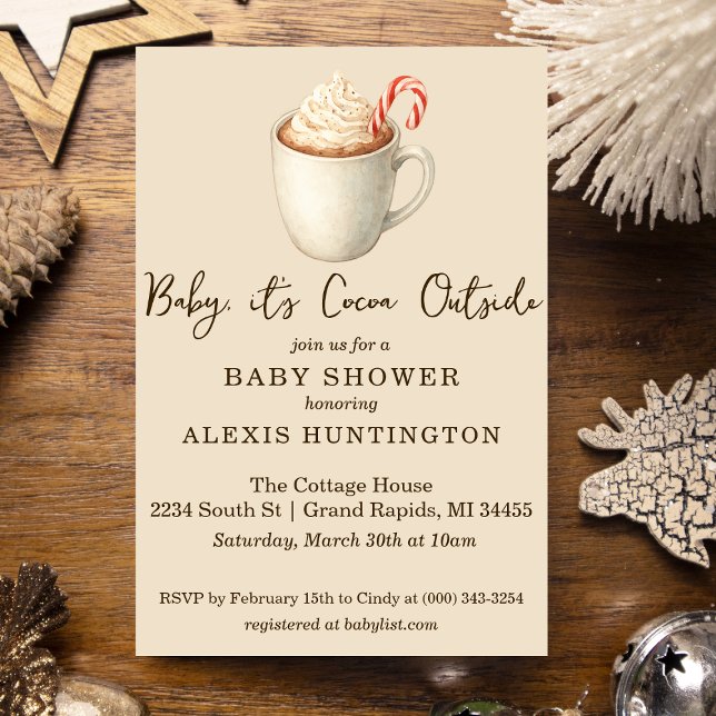 Invitación Baby, it's Cocoa Outside Baby Shower Invitation (Subido por el creador)