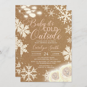 Invitación Baby It's Cold fuera de Invitati en Baby Shower