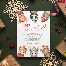 Invitación Baby It's Cold fuera de Winter Woodland Baby Showe