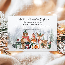 Invitación Baby It's Cold fuera de Winter Woodland Baby Showe