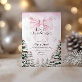 Invitación Baby Its Cold Outside Baby Shower Christmas Tree