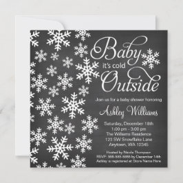 Invitación Baby It's Cold Outside Chalkboard Baby Shower