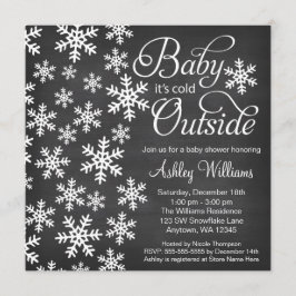 Invitación Baby It's Cold Outside Chalkboard Baby Shower