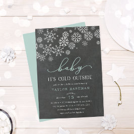 Invitación Baby It's Cold Outside Chalkboard Shower Invite