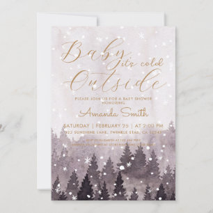 Invitación Baby It's Cold Outside Chica Baby Shower