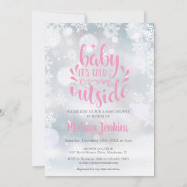 Invitación Baby It's Cold Outside Chica Winter Baby Shower