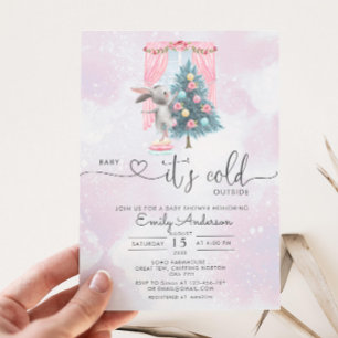 Invitación Baby It's Cold Outside Chica Winter Baby Shower