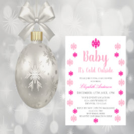 Invitación Baby It's Cold Outside Chica Winter Baby Shower