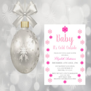 Invitación Baby It's Cold Outside Chica Winter Baby Shower