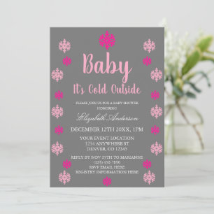 Invitación Baby It's Cold Outside Chica Winter Baby Shower