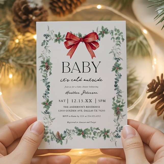 Invitación Baby It's Cold Outside Christmas Baby Shower (Subido por el creador)