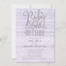 Baby It's Cold Outside Lavender Baby Shower