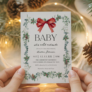 Invitación Baby It's Cold Outside Navidad Baby Shower