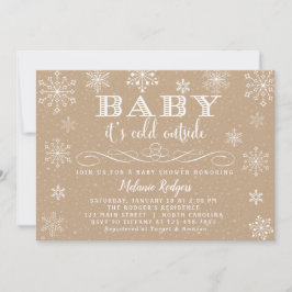 Invitación Baby It's Cold Outside Snow Baby Shower Invite