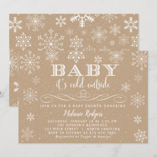 Invitación Baby It's Cold Outside Snow Baby Shower Invite
