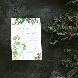 Invitación Baby It's Cold Outside Snowman Baby Shower