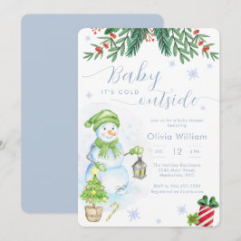 Invitación Baby It's Cold Outside Snowman Baby Shower