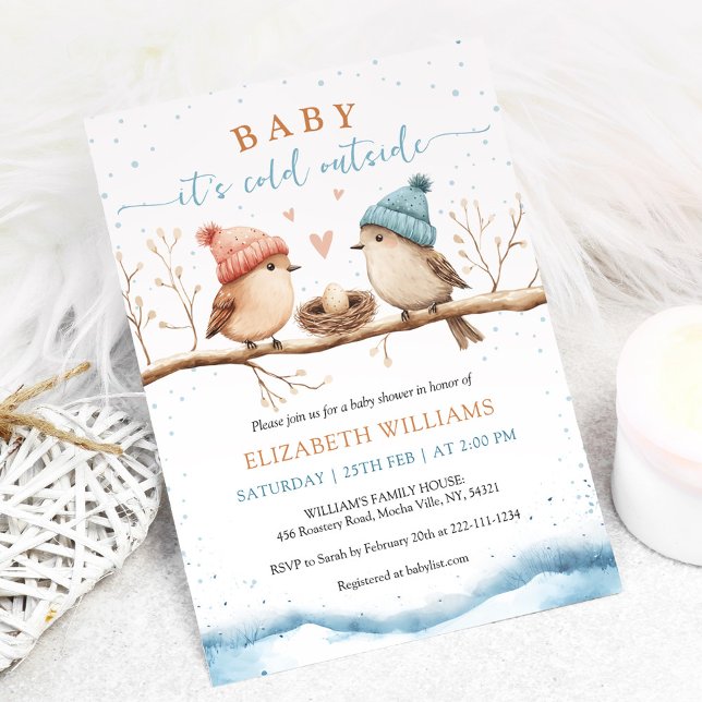 Invitación Baby it's cold outside, Winter Baby Shower Invitat (Subido por el creador)