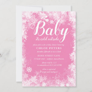 Invitación Baby It's Cold Outside Winter Chica Baby Shower