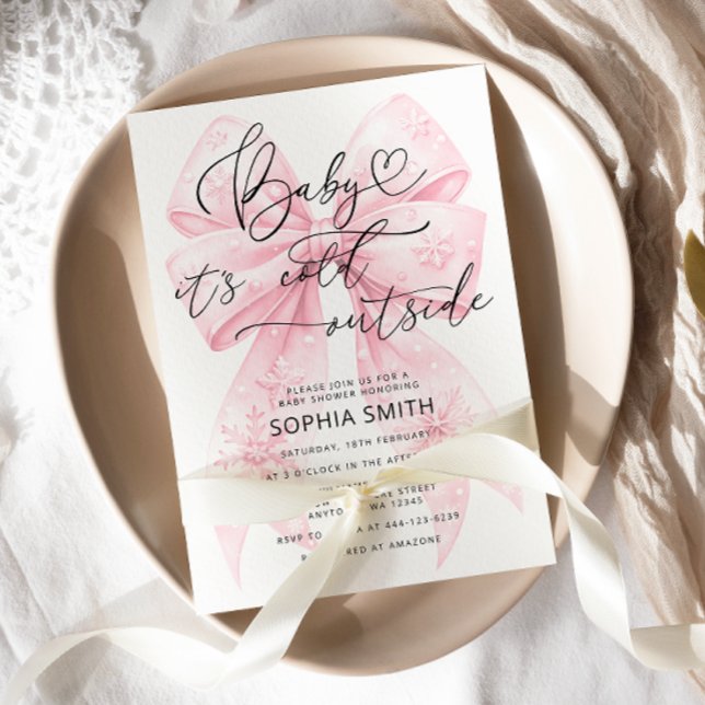 Invitación Baby It's Cold Outside Winter Chica Baby Shower (Subido por el creador)