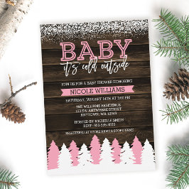Invitación Baby It's Cold Outside Winter Chica Baby Shower