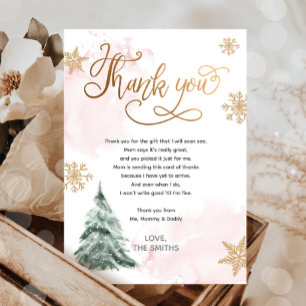 Invitación Baby It's Cold Outside Winter Tree Gracias Card