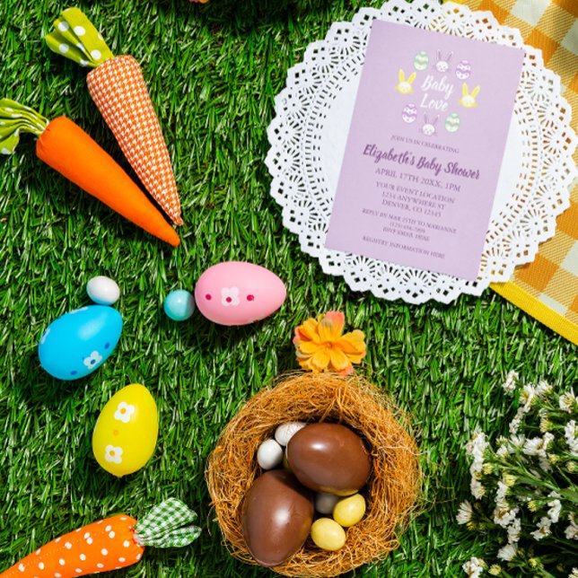 Invitación Baby Love Baby Shower de Pascua (Subido por el creador)