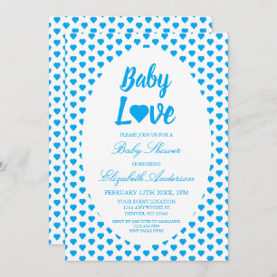 Invitación Baby Love Heart Boy Baby Shower