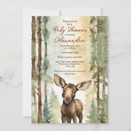 Invitación Baby Moose Gender Neutral Baby Shower