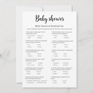 Invitación Baby Names Baby Shower Game, Baby Names Printable,