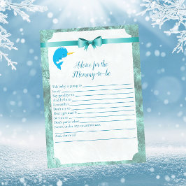 Invitación Baby Narwhal Advance Para Mi Juego De Baby Shower