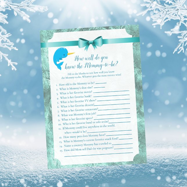 Invitación Baby Narwhal quien conoce a mi mejor partida de Ba (Subido por el creador)