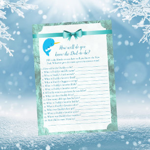 Invitación Baby Narwhal quien conoce al papá mejor juego de B