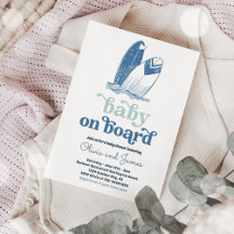 Baby On Board Modern Surf Beach Baby Shower