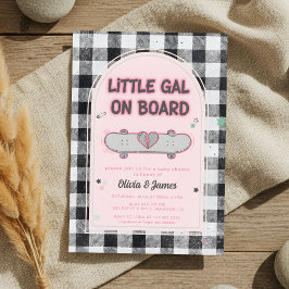 Invitación Baby on Board Skateboard Baby Shower party
