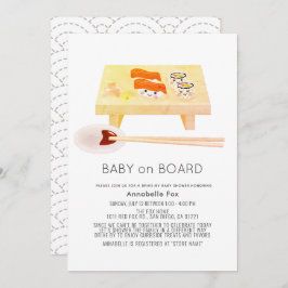 Invitación Baby on Board Sushi Drive-by Baby Shower