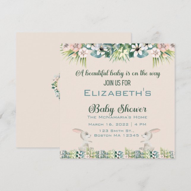 Invitación Baby On the Way Baby Shower (Anverso / Reverso)
