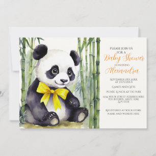 Invitación Baby Panda Bearly Wait Baby Shower