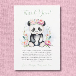 Invitación Baby Panda Peonies Jungle Baby Shower