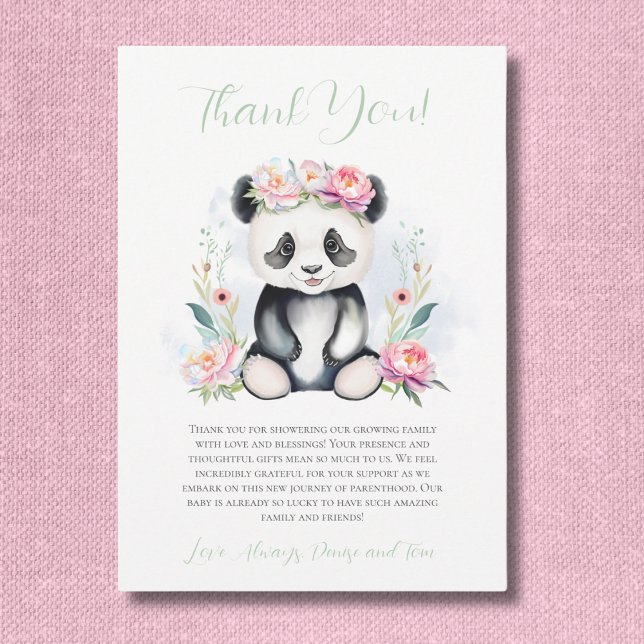 Invitación Baby Panda Peonies Jungle Baby Shower (Subido por el creador)