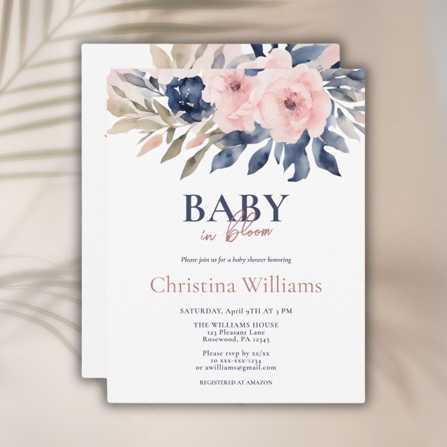 Invitación Baby presupuestal en Bloom Baby Shower (Subido por el creador)
