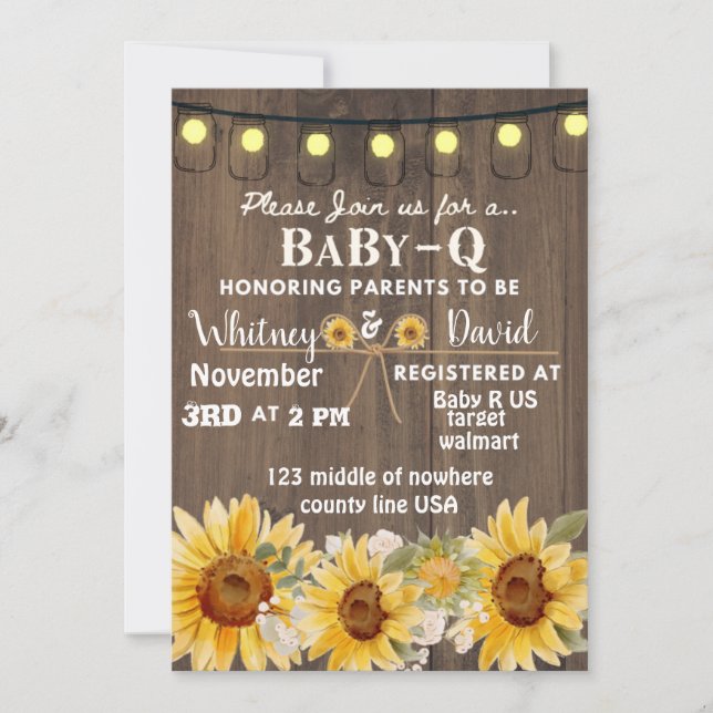 invitación Baby-Q (Anverso)
