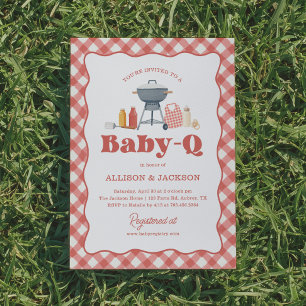 Invitación Baby Q Backyard BBQ Baby Shower