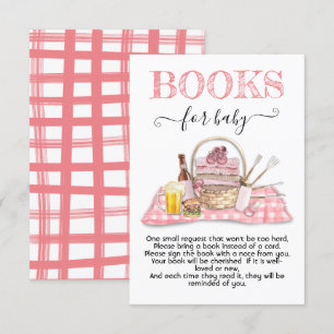 Invitación Baby Q Barbecue Ducha Pink Books para bebé