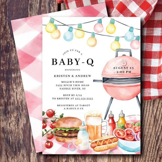 Invitación Baby Q BBQ Bash Baby Shower (Subido por el creador)