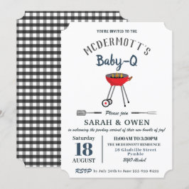 Invitación Baby-Q BBQ Fiesta Backyard Barbecuate Baby Shower 
