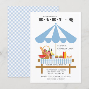 Invitación Baby Q Boys Baby Shower